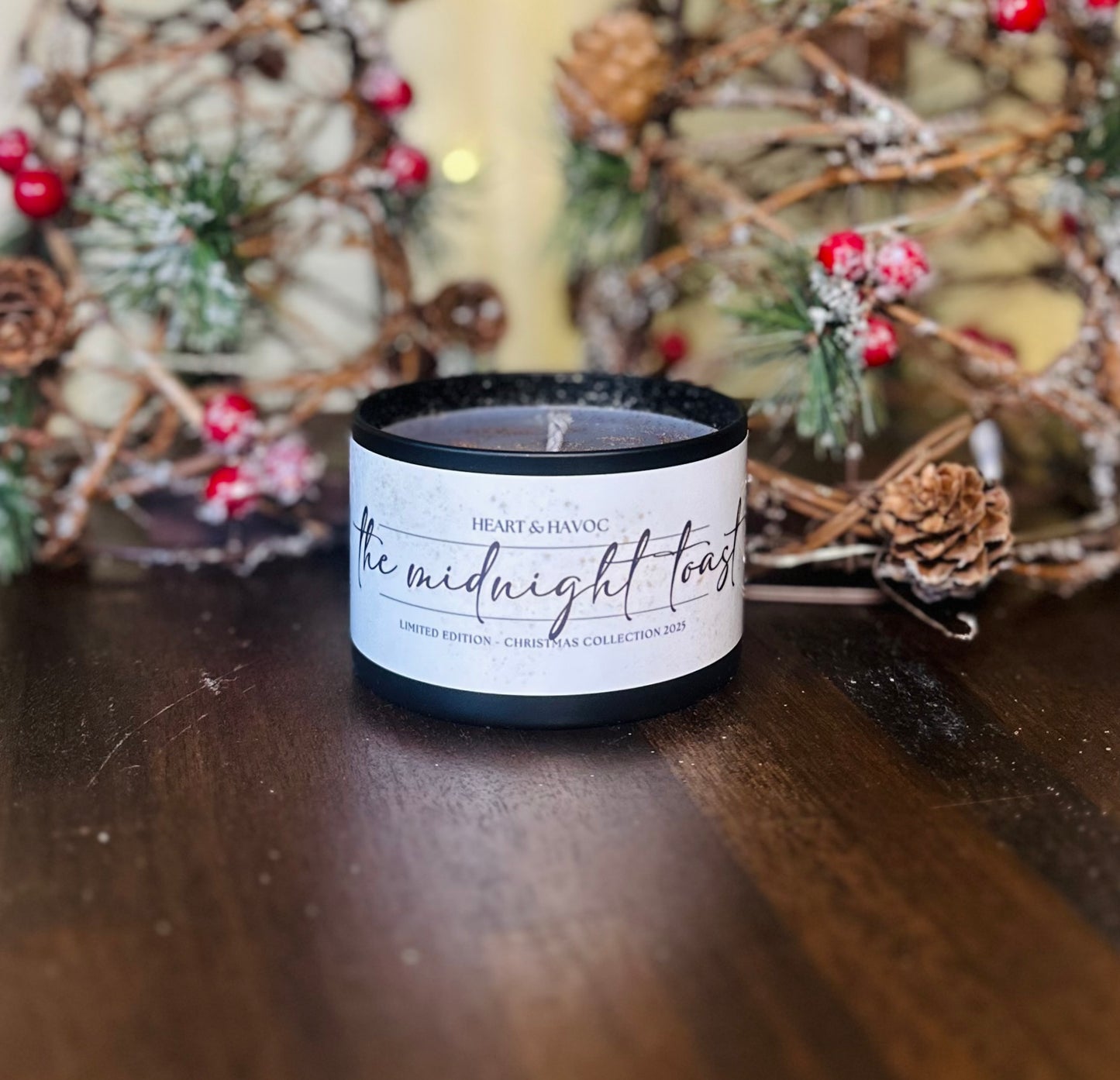 The Midnight Toast Candle | Juniper & Frankincense Holiday Candle – Heart & Havoc