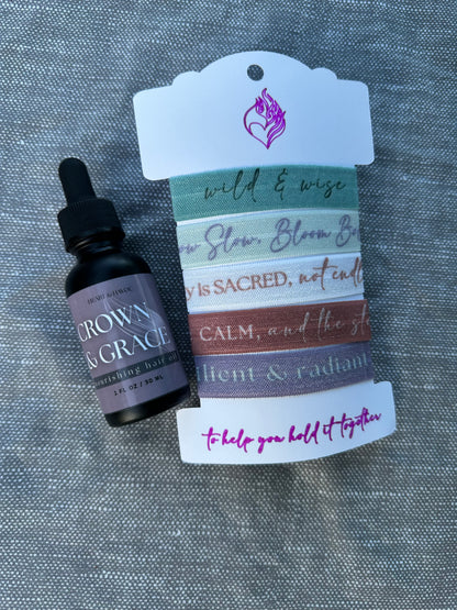 Crown & Grace | Botanical Hair Oil for Dry Ends & Frizz