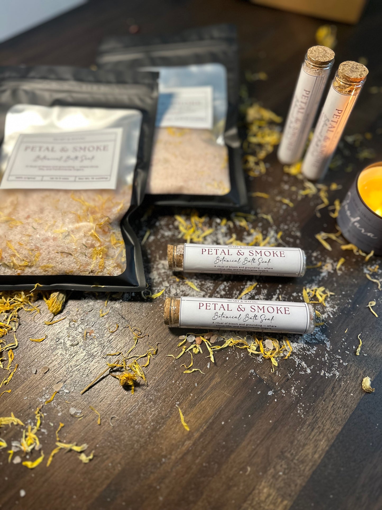 Petal & Smoke | Joyful, Citrus | Botanical Bath Tea