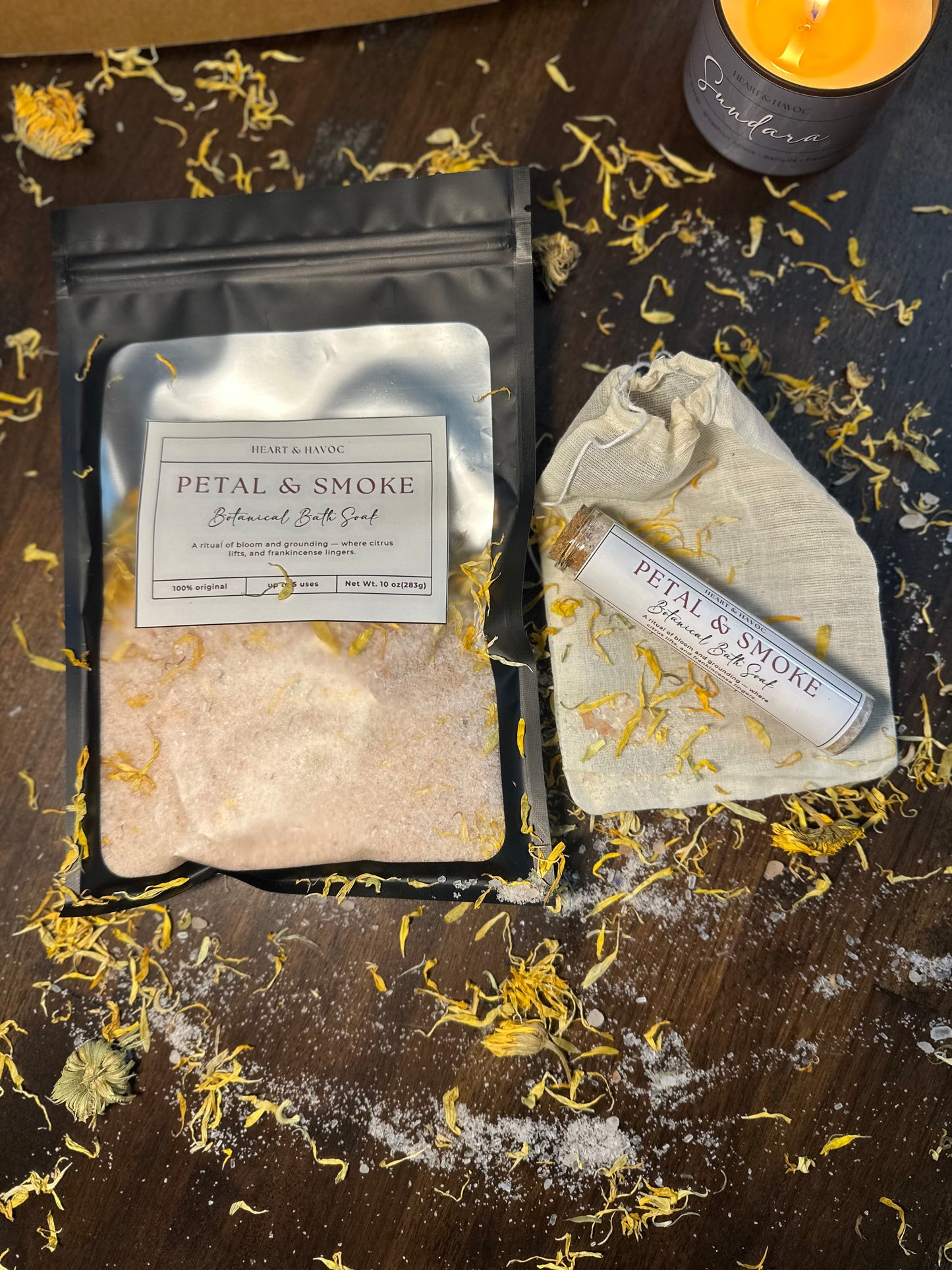 Petal & Smoke | Joyful, Citrus | Botanical Bath Tea