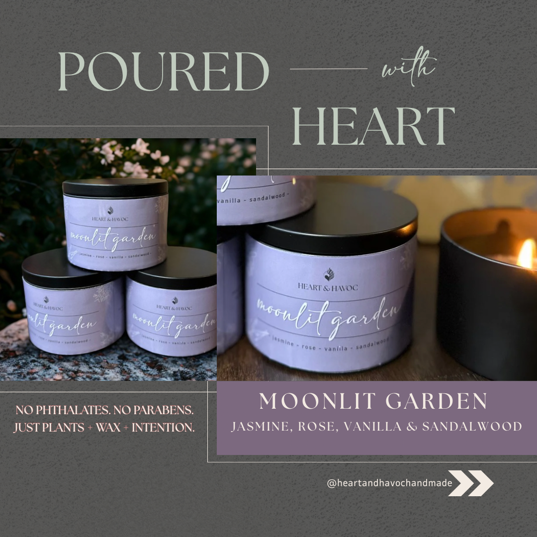 Moonlit Garden | Soft Floral Ritual Candle for Reflection & Romance