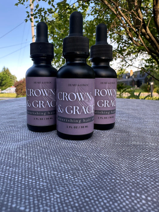 Crown & Grace Ritual Hair Oil – Rose, Orange, Frankincense & Sandalwood