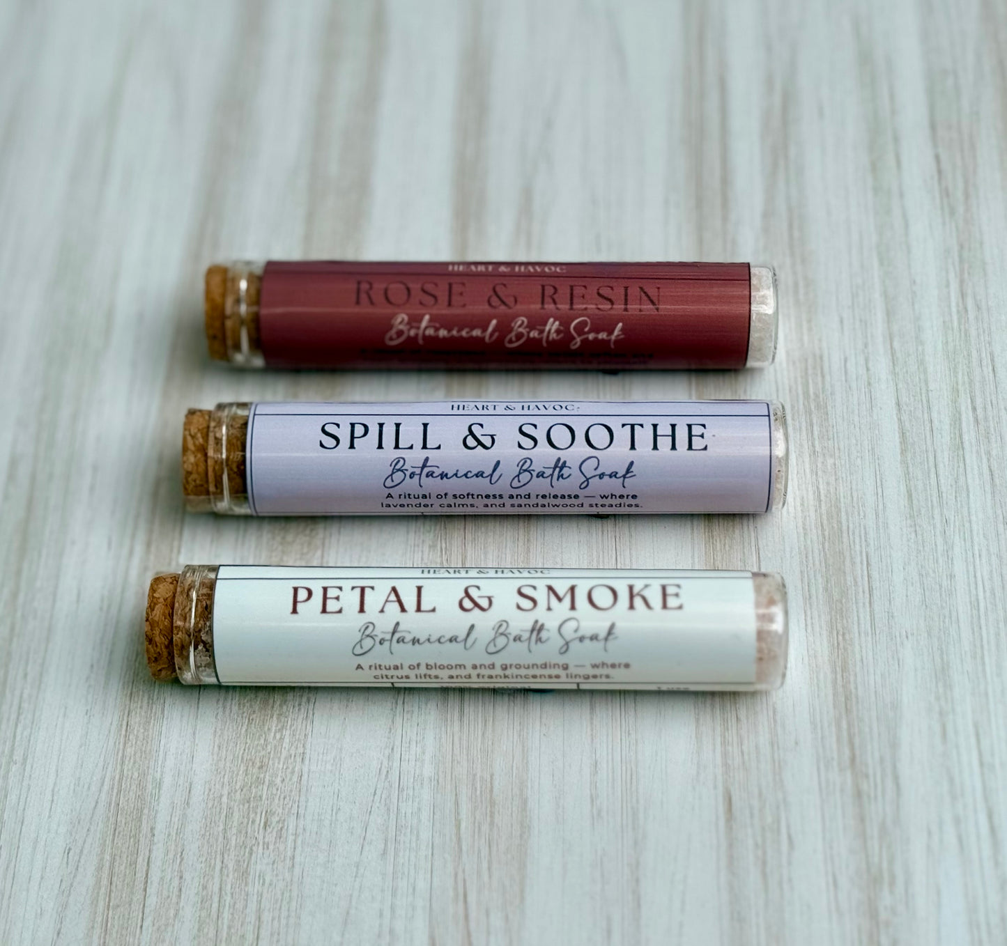 The Bath Tea Ritual Trio | Three Botanical Mineral Soaks