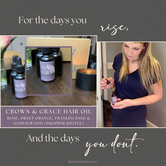 Crown & Grace Ritual Hair Oil – Rose, Orange, Frankincense & Sandalwood