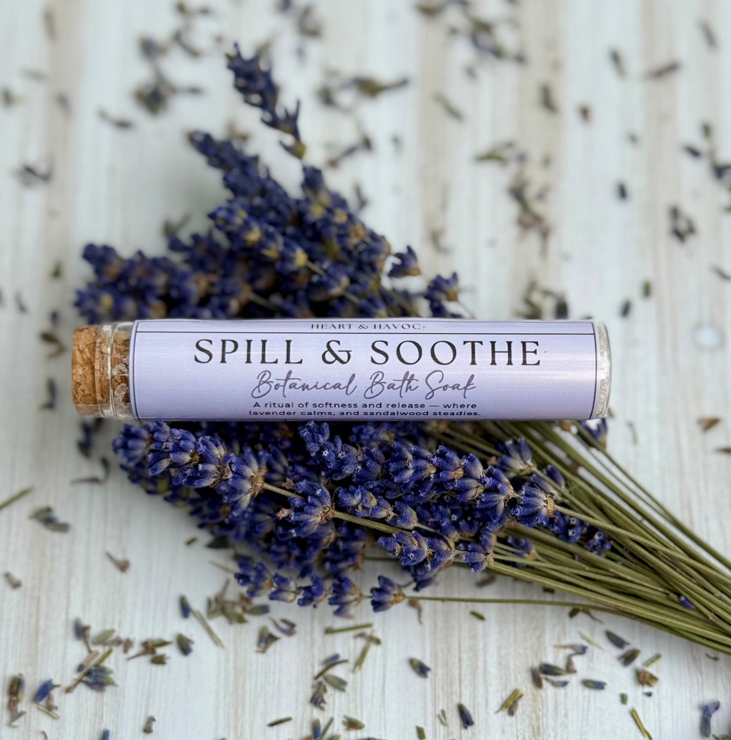 Spill & Soothe | Lavender & Sandalwood Botanical Soak