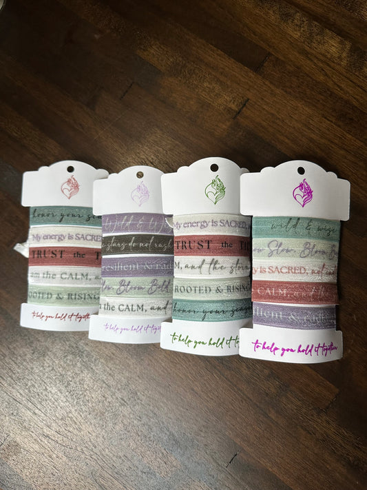 Crown & Grace Mini Ritual Set – Hair Oil & Affirmation Ties